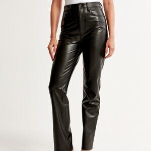 Abercrombie straight leg leather pants